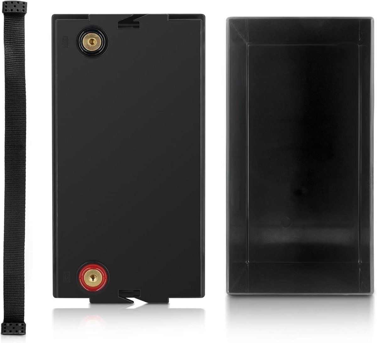 Accukoffer LiFePO4 - Batterijbehuizing Energieopslag - Zonnestelsel Energie Opslaan - Vervangt Lood Zure Batterij - 330x175x218mm - Zwart