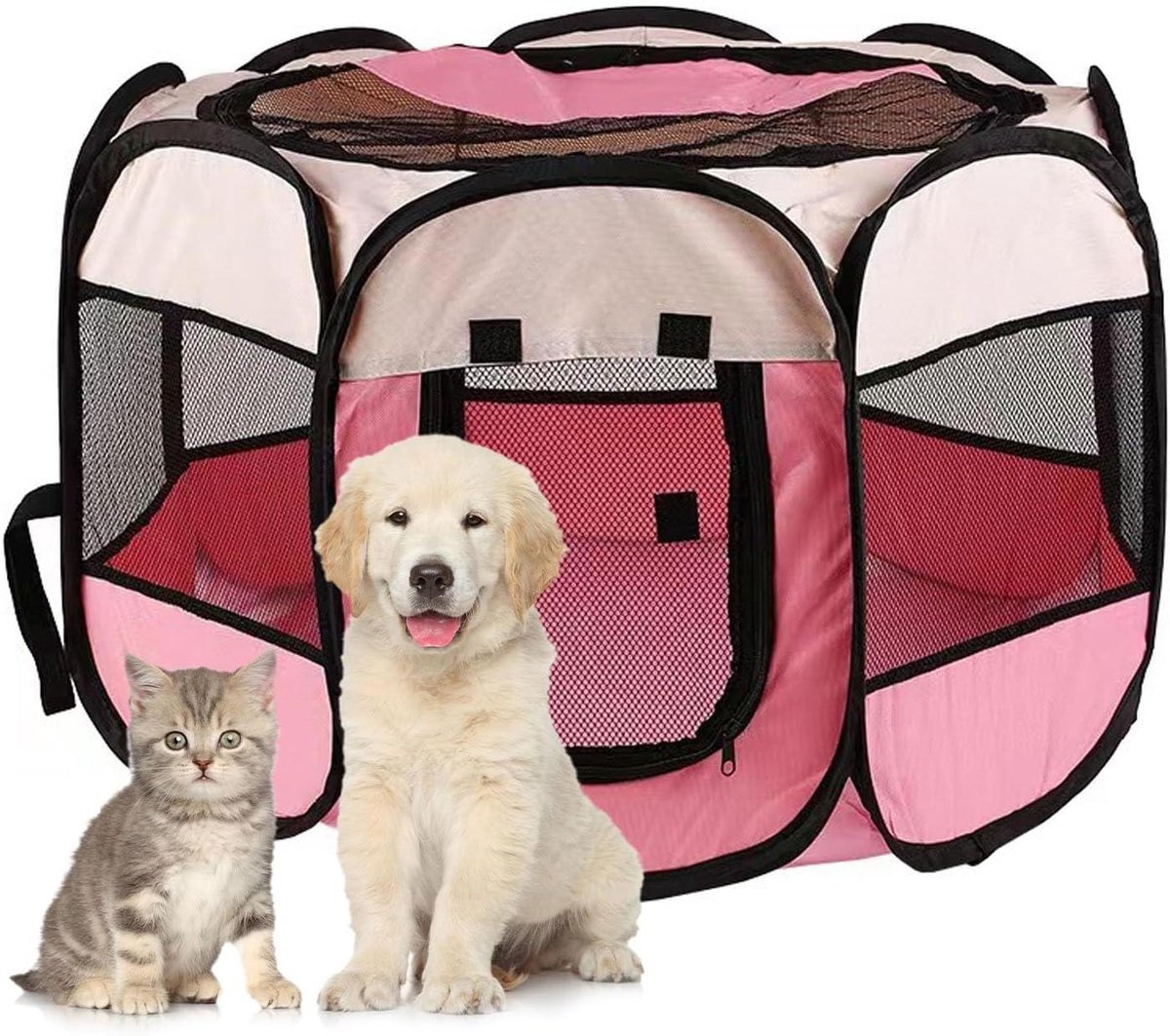 Draagbare Honden Box - Puppy Ren - Reizen met Huisdier - Opvouwbaar Ontwerp - 73 x 73 x 43 cm