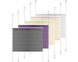 Plisségordijn - Plissé Jaloezieën - Zonwering Ramen - Zonder boren - B40 x H100 cm - Beige