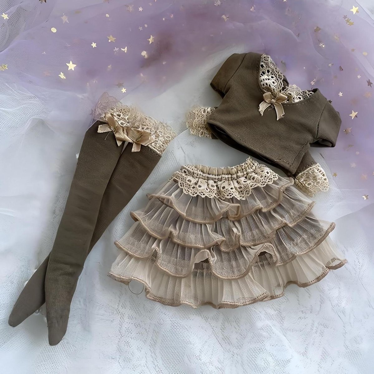 Poppenkleding Set - BJD Outfit Handgemaakt - Poppen Garderobe Uitbreiden - Veelzijdige Mix-and-Match - 1/4 Schaal - G