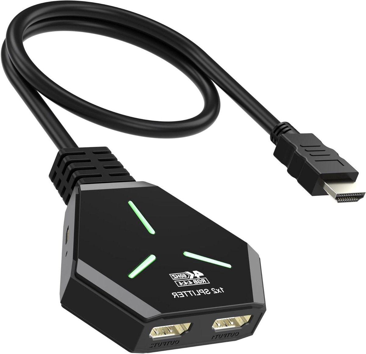 HDMI Splitter - 1 naar 2 splitter - Dubbele schermen - 4K @60Hz - 6 x 7 x 1.7 cm