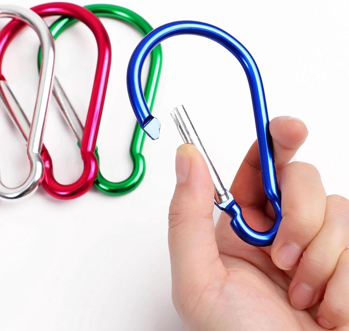 Karabijnhaak Clips - Sleutelhanger Haken - Outdoor Gear Bevestigen - Duurzame Aluminium Constructie - 4 Inch Lengte - Verschillende Kleuren