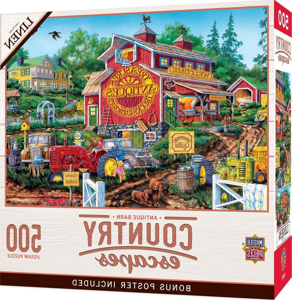Legpuzzel Antieke Schuur - Puzzel Landschap - Ontspannende Avond - Uniek Willekeurig Patroon - 18"x24" - Verschillende kleuren