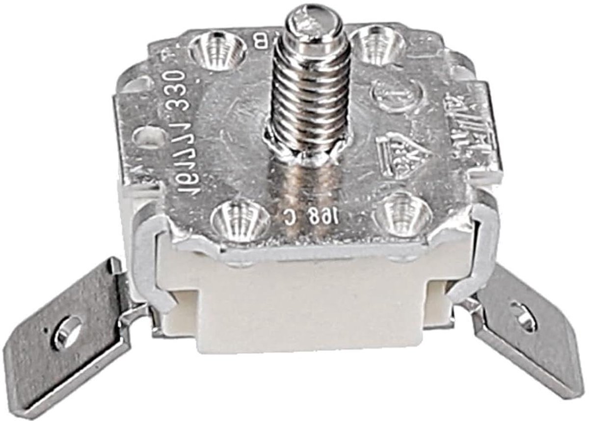 Temperatuurbegrenzer - Oververhittingsbeveiliging Thermostaat - Fornuis Reparatie - Vaste Waarde 168°C - 29 x 25 x 16 mm - Zilver