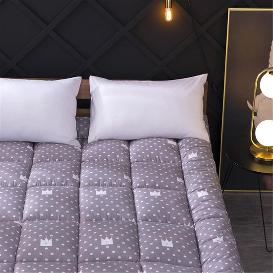 Japanse Opvouwbare Matras - Futon Slaapmat - Comfortabel Slapen - Drie dimensionaal Quilted Design - 120cmx200cm - Crown van Merkloos — afbeelding 2