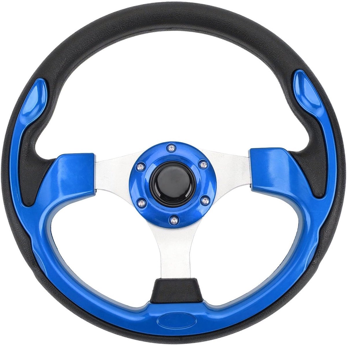 Racing Style 13 Inch Stuurwiel voor Auto, Universele PU Aluminium Grip met Schroeven en Sleutel voor 6-Gat Adapter, Inclusief Installatiehandleiding en Accessoires