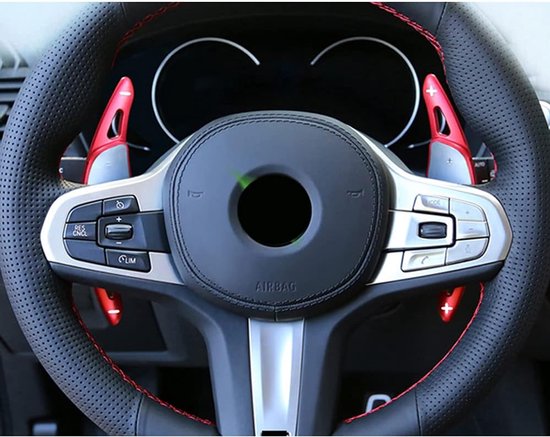 Schakelpeddels - Stuurwiel verlenging - Sportief rijden - Aluminium legering - 2 stuks - Rood — afbeelding 5