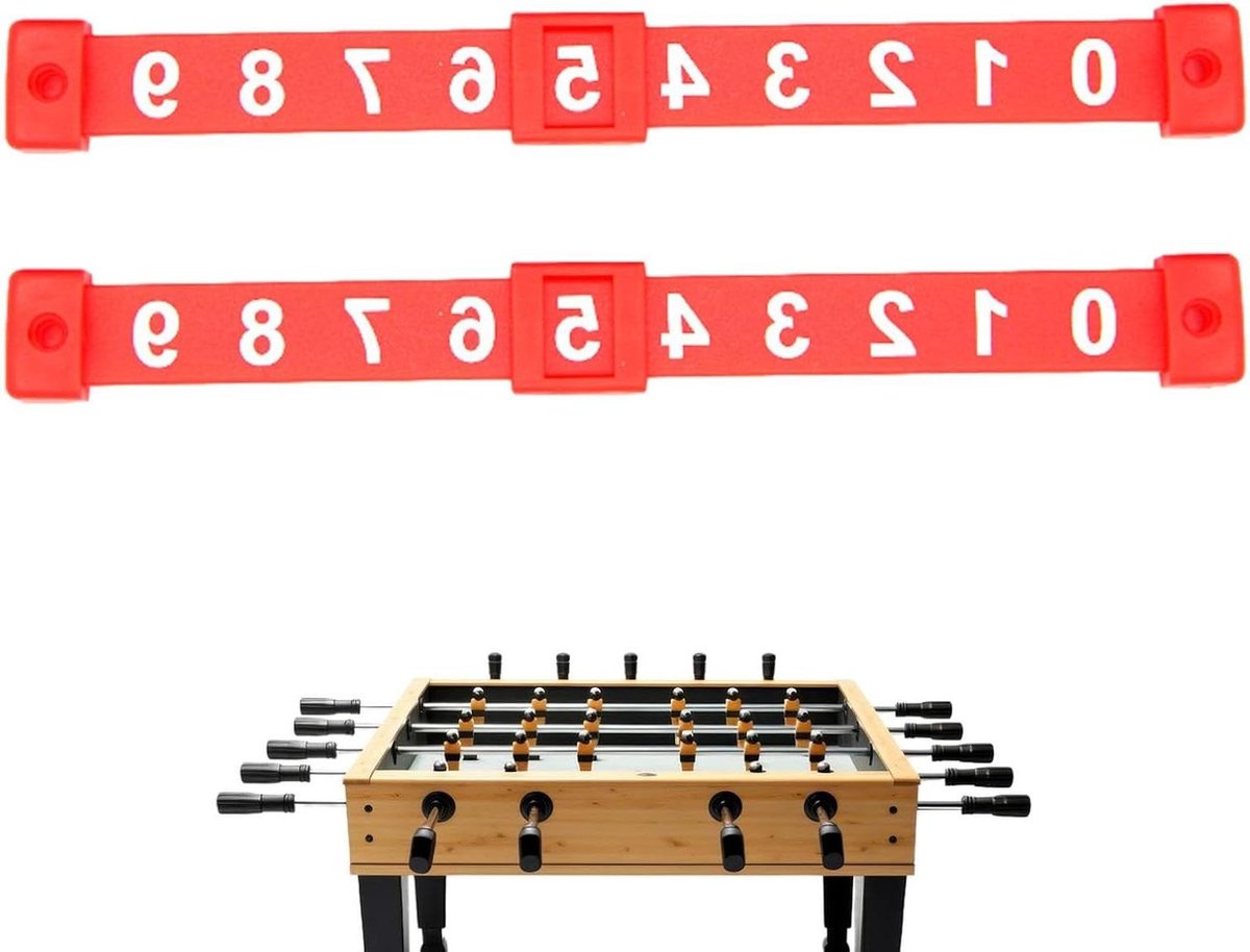 Tafelvoetbal Scoreteller - Puntenteller Airhockey - Spel Overzicht Houden - Gemakkelijk Leesbare Cijfers - 175 x 52 x 16 cm
