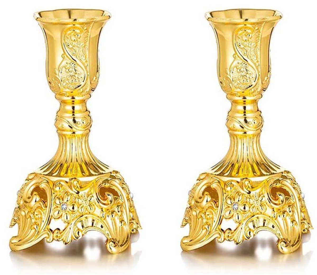 aladdien - Shabbat Kandelaars - Kaarsenhouders voor Thuis - Goud - Sierlijke Kaarsenhouders - Bruiloft Decoratie - Tafel Centerpiece