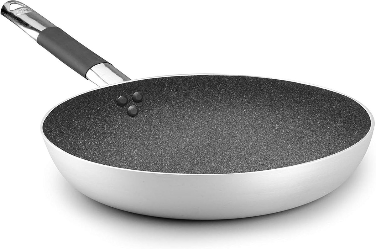Platte pan - Koekenpan - Gelijkmatig bakken - Lage uitlopende rand - 28 cm - Niet gespecificeerd