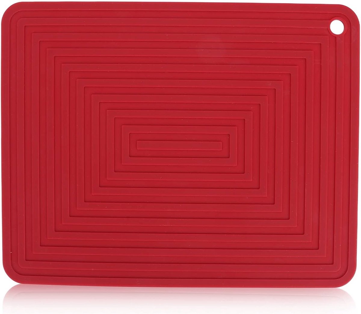 Hittebestendige, antislip afwasdrainer van silicone - Duurzame keukentool voor aanrecht en gootsteen (Rood)