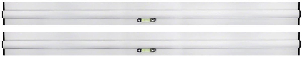 Basisrailset Aluminium - Afreiregel Aluminium - Stabiel Egaliseren - Ruim Steunvlak 100mm - 2x 100 cm - Geanodiseerd Aluminium