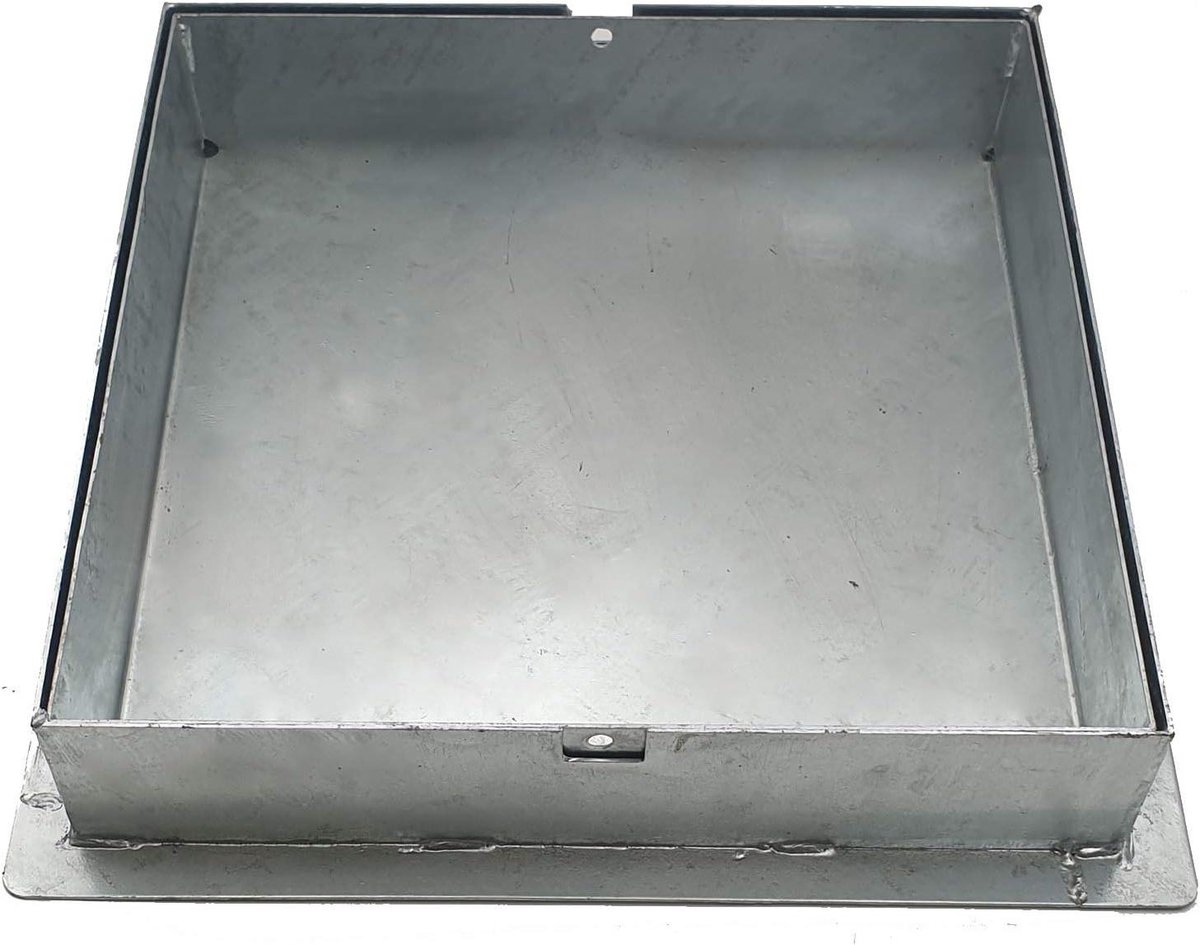 Gegalvaniseerde Deurafdichting - Afsluitklep Vloer - Putdeksels Afwerken - Thermisch Verzinkt Staal - 60 x 60 cm - Zilver