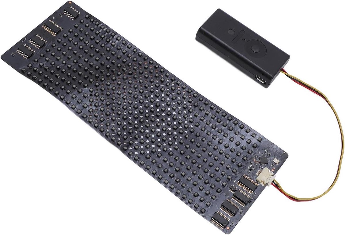 Programmeerbaar LED-bord - Flexibel display - Berichten tonen - App bediening - 12x32 resolutie - Full Color