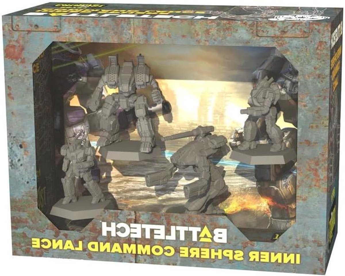 Command Lance Miniature Game - BattleMechs Set - Tabletop Gaming - Ready to Play - Miniature Scale - Multicolour