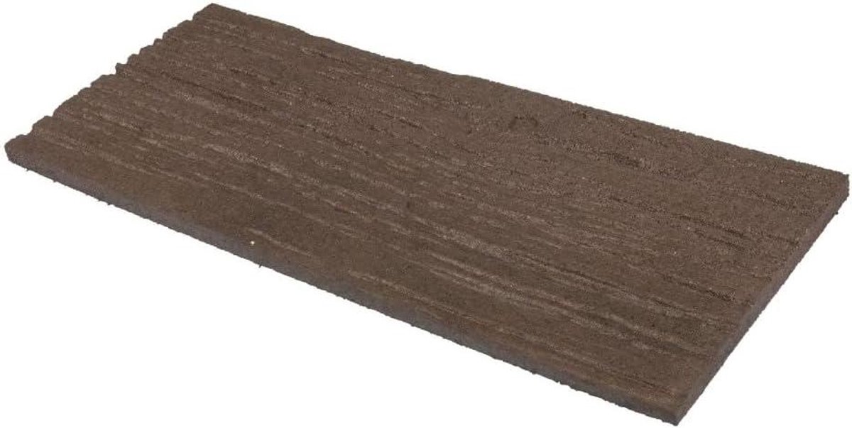 Tegel Houteffect - Loophulp Tuinpad - Tuin Decoreren - Gemaakt van gerecycled rubber - 25 x 60 cm - Bruin