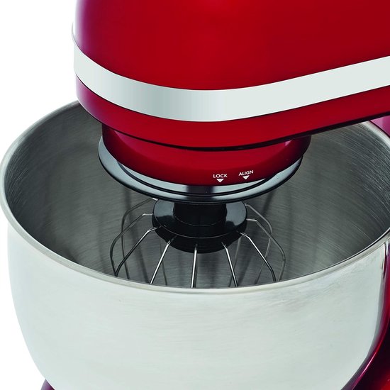 Keukenmachine - Mixer Robot - Recepten Bereiden - 6 Snelheden Pulse - 4L Kom - Rood van Merkloos — afbeelding 2