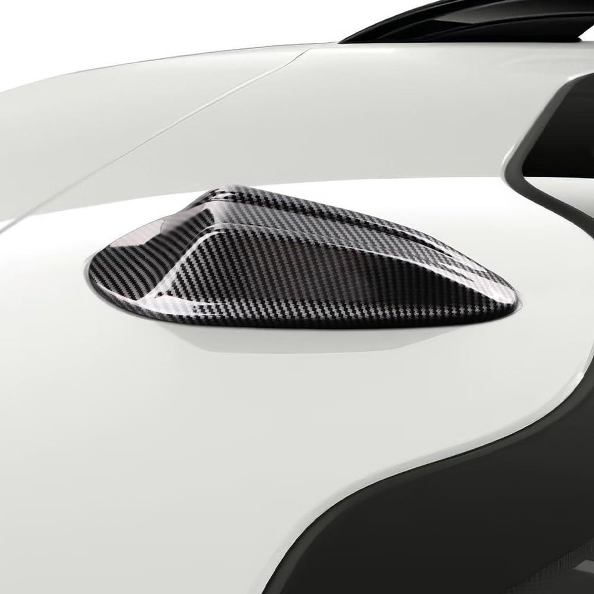 Auto Antenne Dak - Haaienvin Antenne - Auto Exterieur - Koolstofvezel Design - 22.5 cm - Zwart