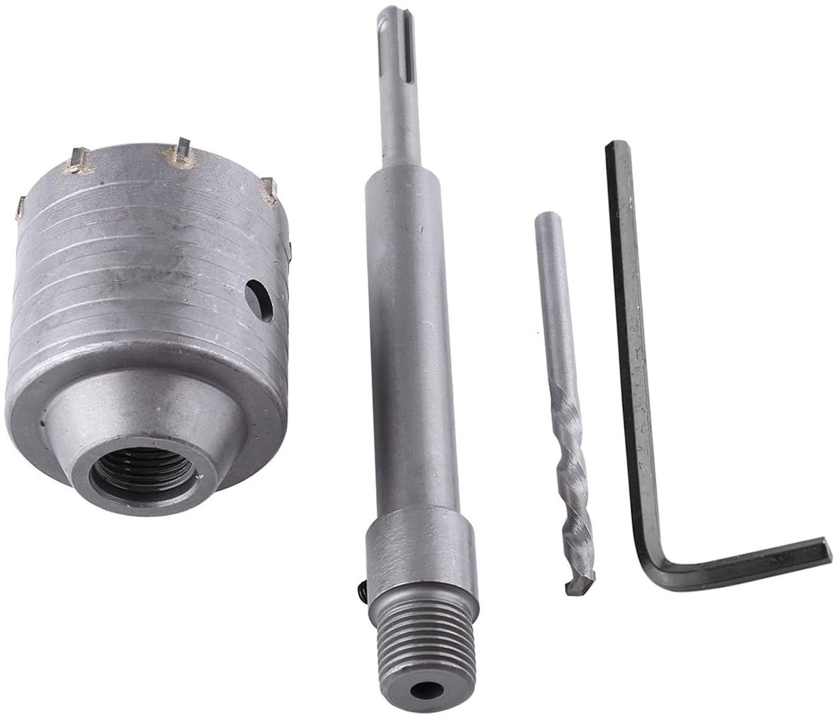 Professionele 65mm Betonnen Boor voor Muren - Set voor Baksteen, Cement en Steen met 200mm Stang en Sleutel