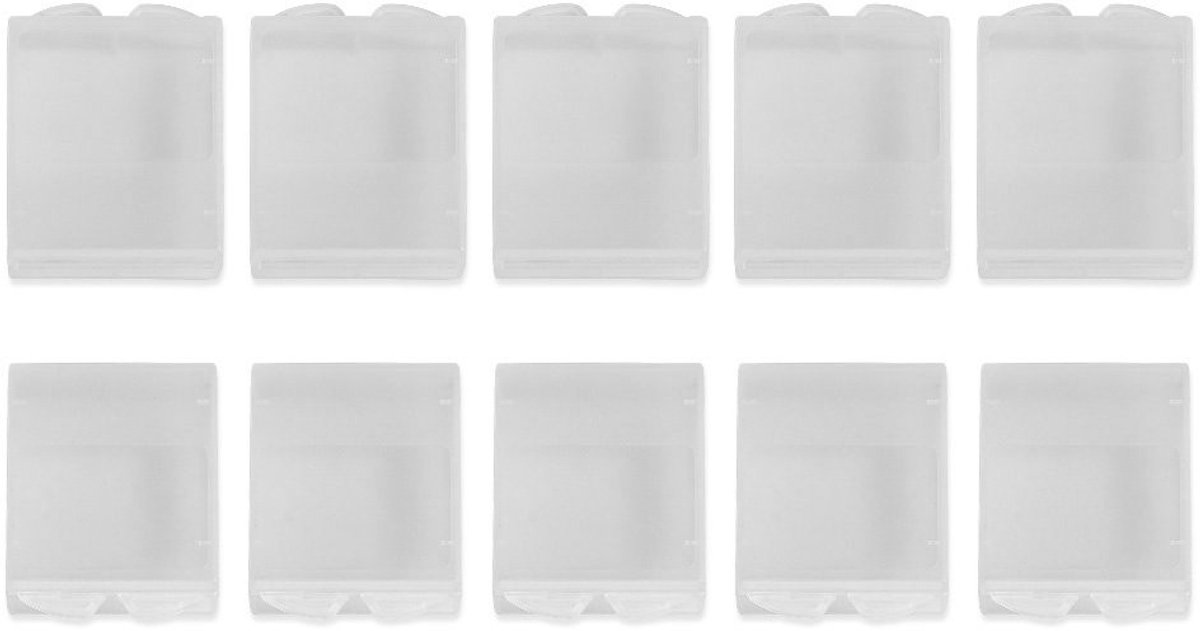 Golden crown - Batterijenhouder - 10 Stuks - Vochtbestendig - Transparant - Batterijopslag - Geschikt voor 3/4/5/6 - Compact formaat