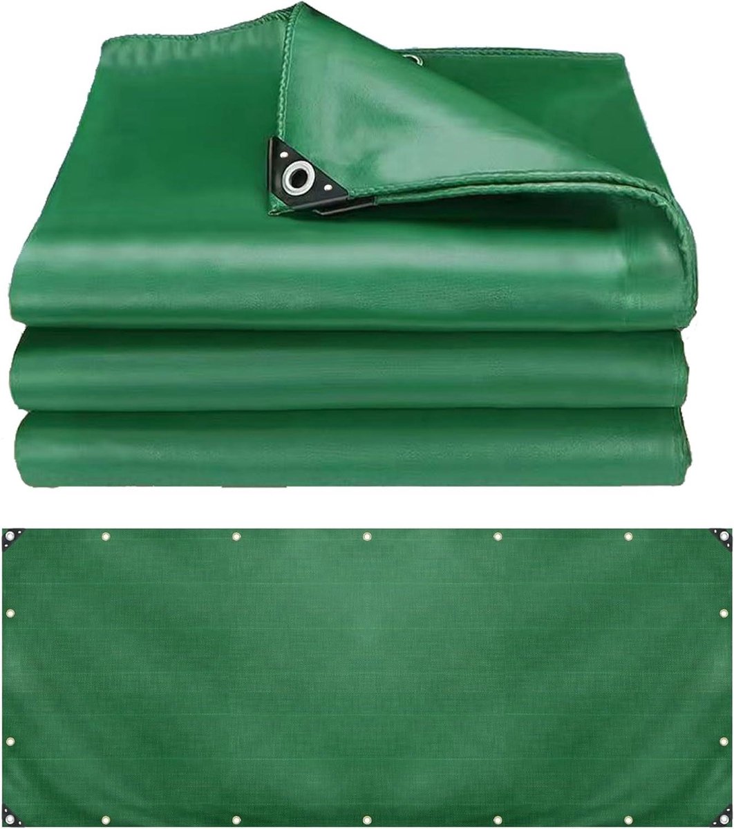Dekzeil Waterdicht - Tarp Grondzeil - Bescherming Buiten - Scheurbestendig PVC - 0.5x46 m - Groen