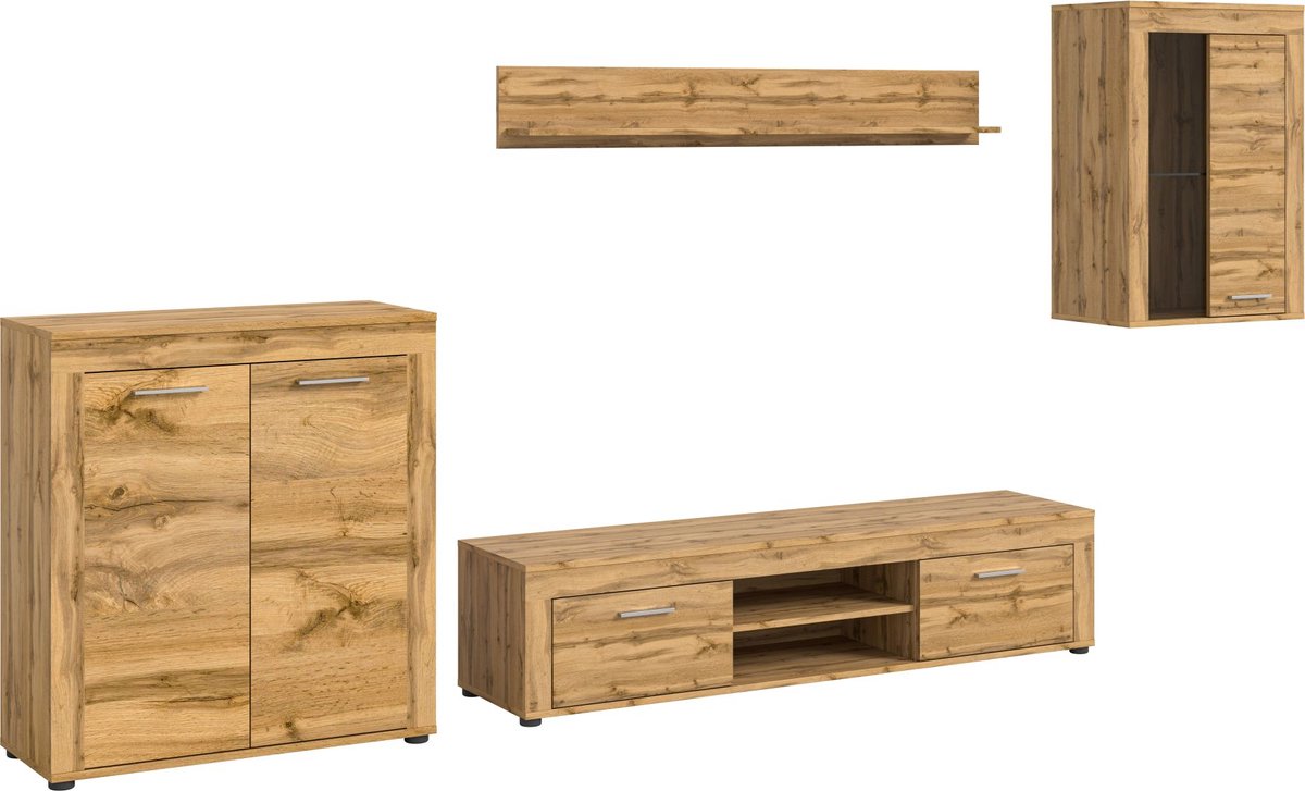 Jam wandkast J9 systeem eiken decor.