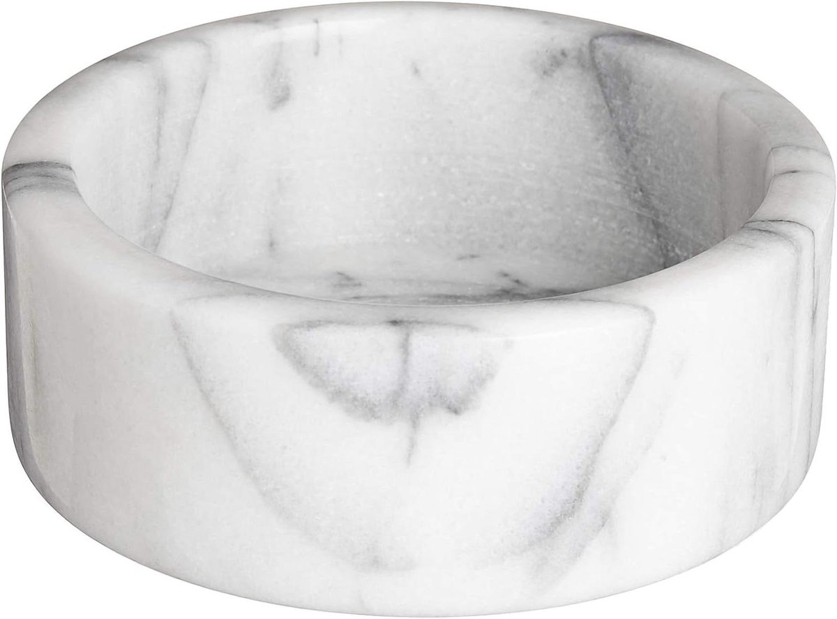 Wijnstandaard - Fleshouder - Wijn Presenteren - Handgemaakt Marmer - 12.7 cm Diameter - Wit