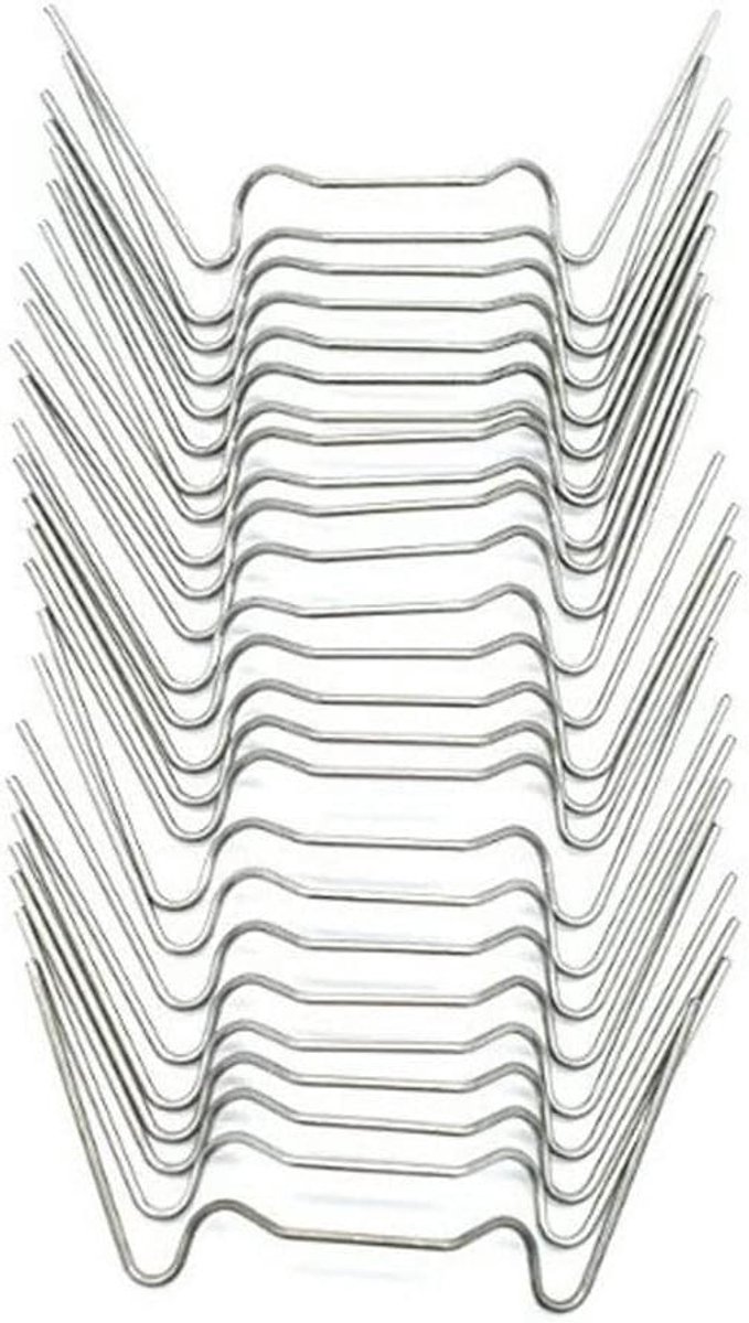 Broeikas Glasclips - W-clips - Glas Bevestigen - Roestvrij Staal - 7.5cm x 3.2cm - Zilver