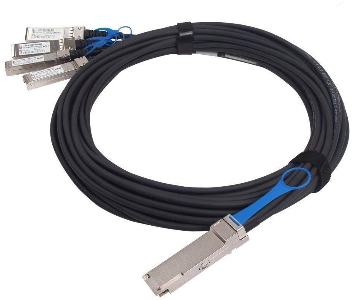 DAC Kabel - Breakout Kabel - Netwerk Verbindingen - Passief Koper - 1 Meter - Zwart