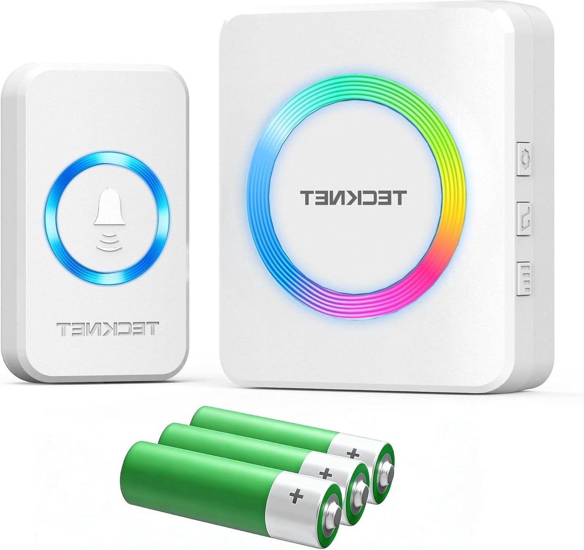 Draadloze Deurbel - Batterij Deurbel - Bezoekers Ontvangen - 400m Bereik - IP65 Waterdicht - Wit