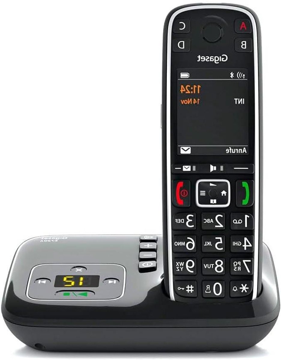 Draadloze Telefoon - DECT Telefoon - Ondersteuning in elke levensfase - Extra luide knop - 132 Gram - Zwart