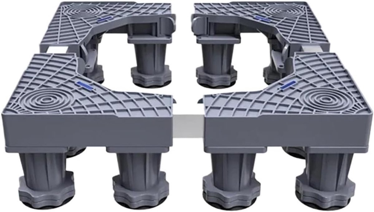 Apparaat Onderstel - Verstelbare Voet - Stabiliteit Wasmachine - Verstelbaar & Trillingsdempend - 41-62cm Breed 10-12cm Hoog