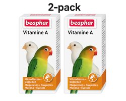 2x Beaphar Vitamine A voor Vogels - 20 ML - Ondersteunt Luchtwegen en Maag-Darmkanaal - Ideaal voor Kaketoes en Papegaaien