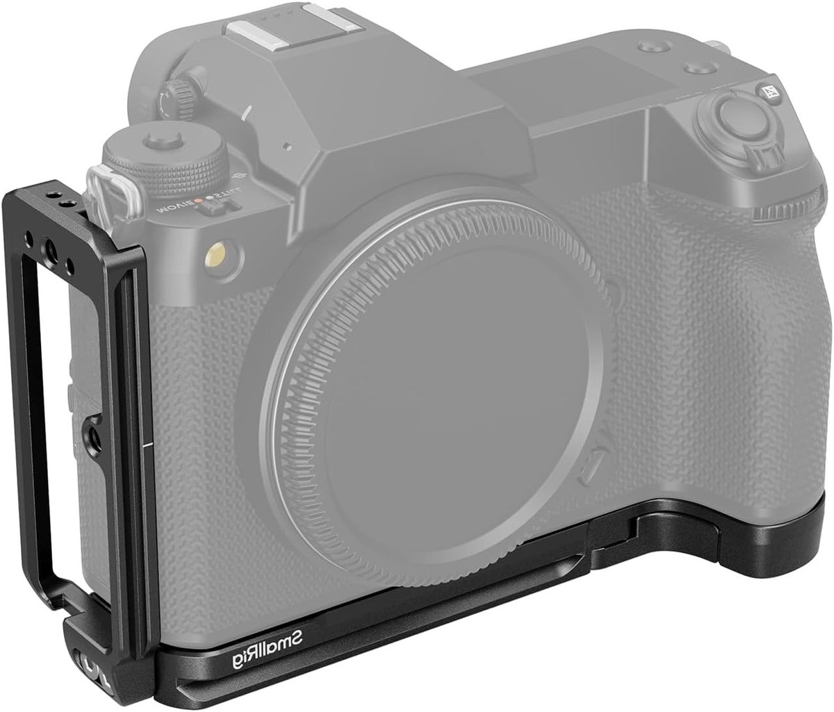 L-bracket voor FUJIFILM GFX100S II, L-vormige plaat voor Arca, ideaal voor horizontale en verticale fotografie, met 1/4"-20 schroefgaten en koudshoe bevestiging, perfect voor stabiliteit en veelzijdigheid