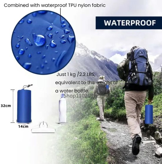 Solvix Luchtbed - Luchtbed 1 Persoons - Luchtbed met Ingebouwde Pomp - Zelfopblazend Luchtmatras voor Camping, Reizen en Wandelen - Ultralight Outdoor Slaapmat — afbeelding 4