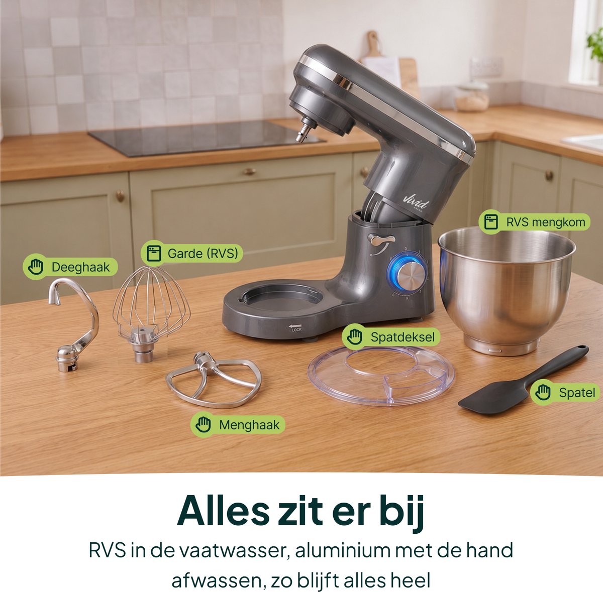 Vivid Green - 6.2L Keukenmachine thumbnail 6