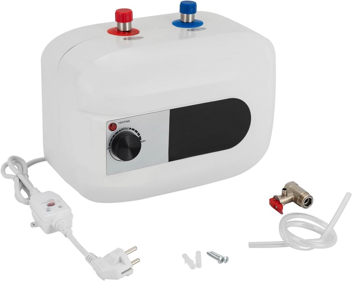 6 liter ondertafelboiler 1500W - compacte elektrische warmwaterboiler voor keuken en badkamer