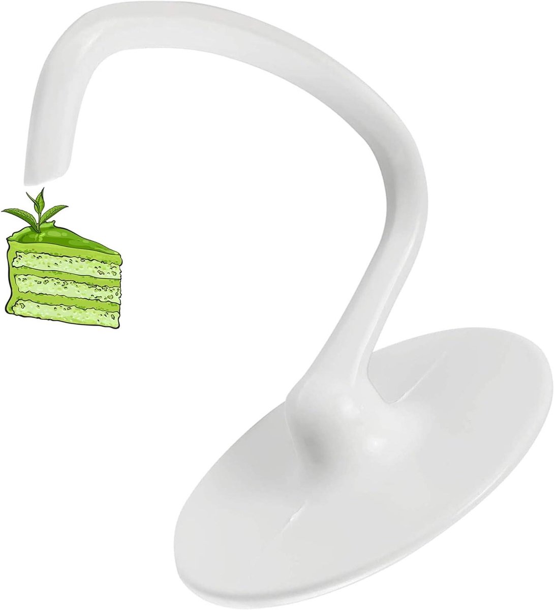 Deeg Haak - Mixer Accessoire - Brood Deeg Kneden - Non-stick Coating - 4.5 Liter - Zilver