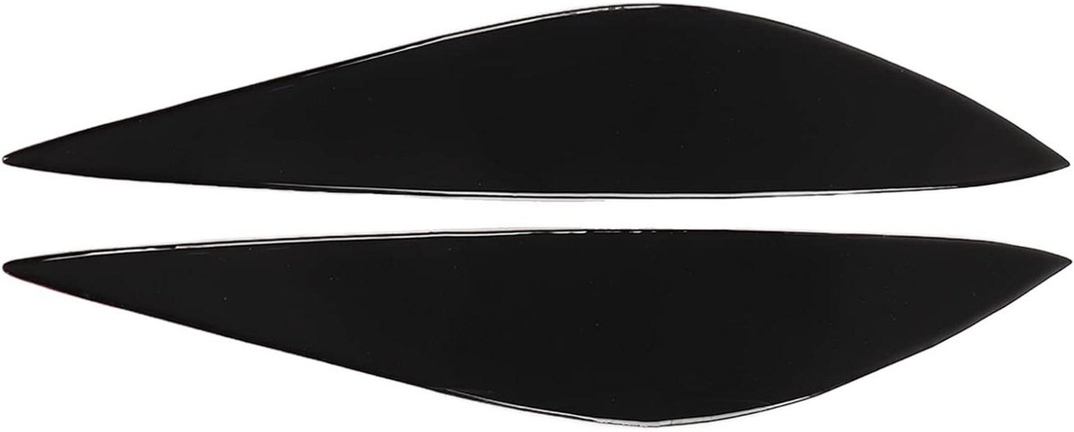 Koplamp Wenkbrauw - Koplamp Trim Ooglid - Auto Styling - Glanzend Zwart - 2 stuks - Zwart