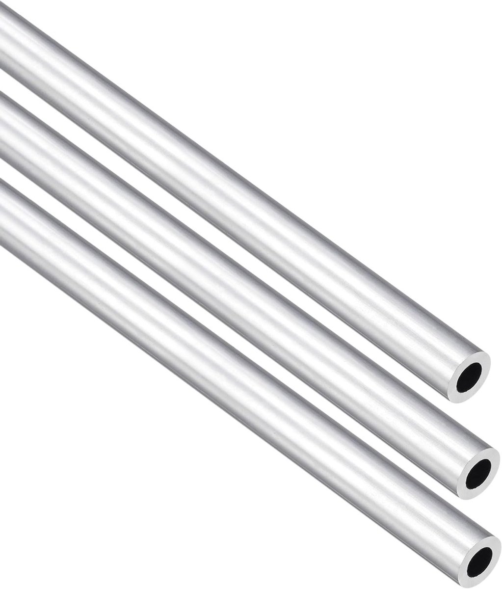 3 Stuks 6063 Aluminium Ronde Buis 9mm OD x 5mm ID, 250mm Lengte voor Machinebouw en DIY Projecten, Lichtgewicht en Duurzaam Metaal