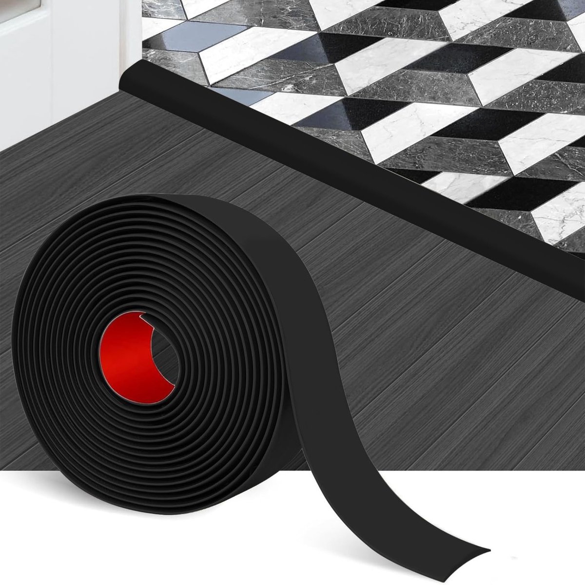 Zelfklevende PVC Dorpelstrip 5 cm voor Laminaatvloeren - Verbeter de Afwerking en Sluit Vl