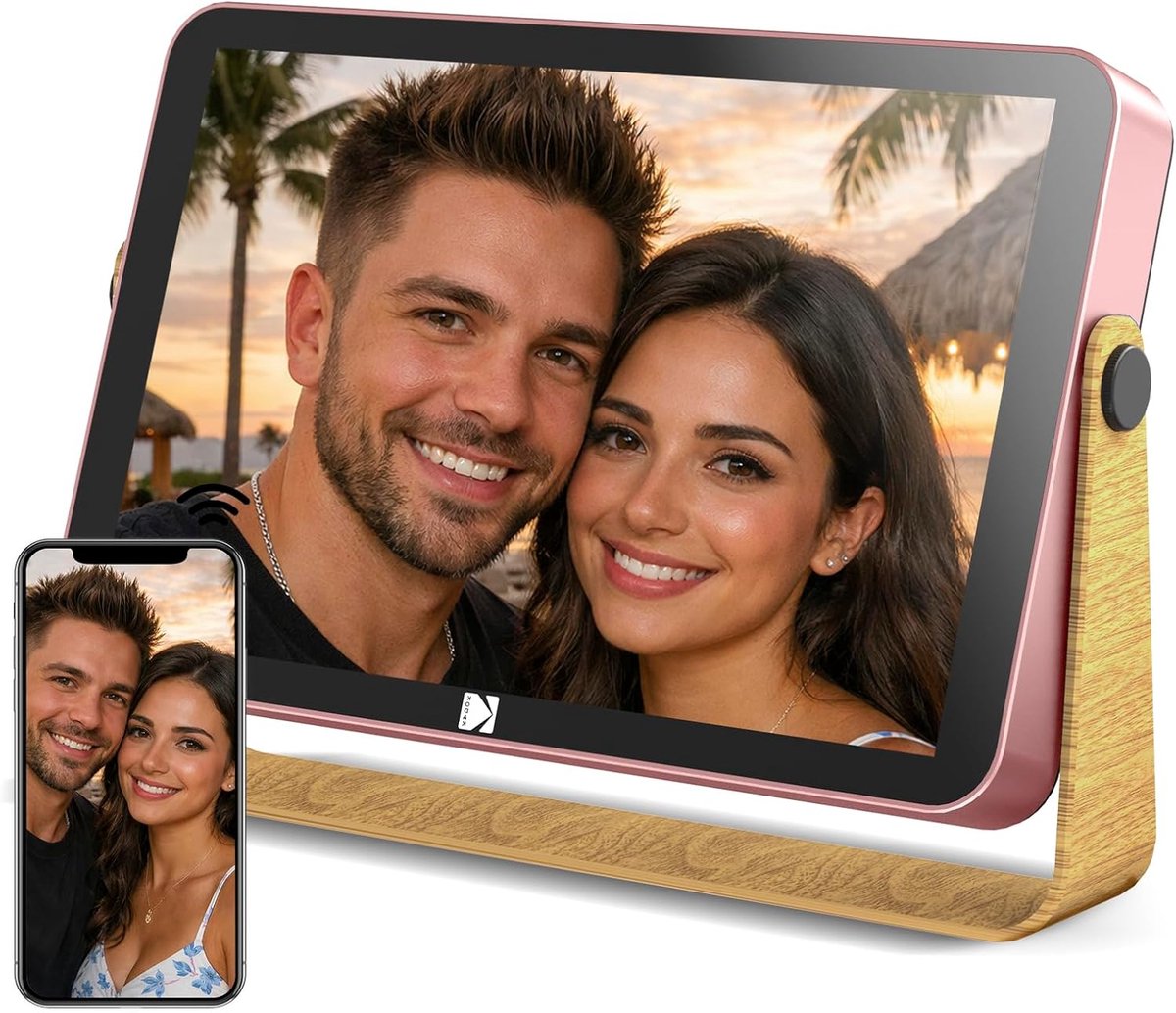 Digitale Fotolijst - Wifi Fotolijst - Foto's Delen - Ingebouwde Batterij - 10 Inch HD - Zwart