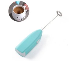 Draagbare Melkopschuimer - Keuken Garde - Drankjes Bereiden - Snel Schuim Maken - 19.8x3.5x2cm - Blauw