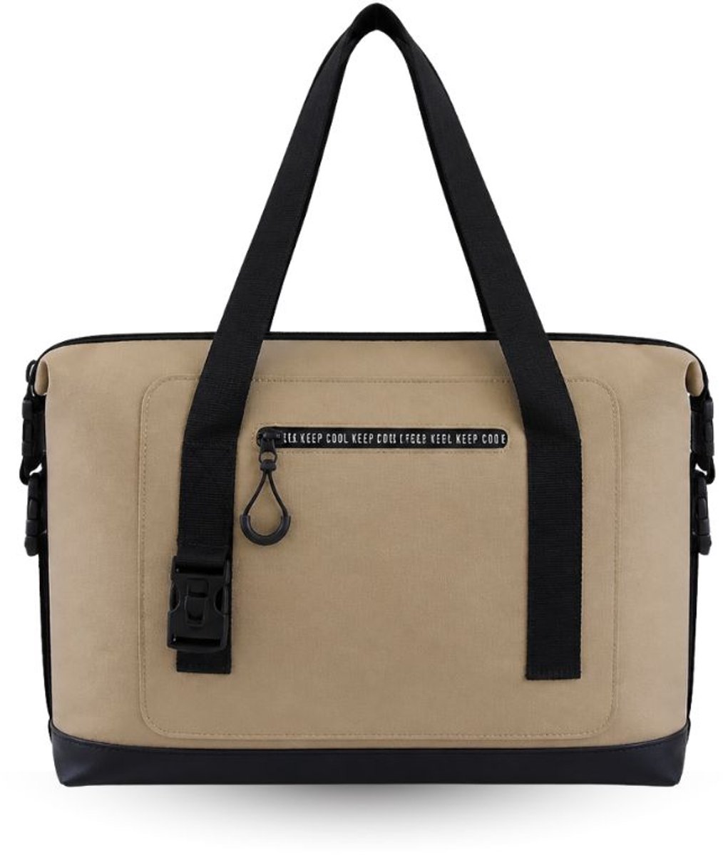 Kleine Koeltas Shopper Beige - Koeltasje Klein - Koelshopper - Stijlvolle Lunchtas voor Werk
