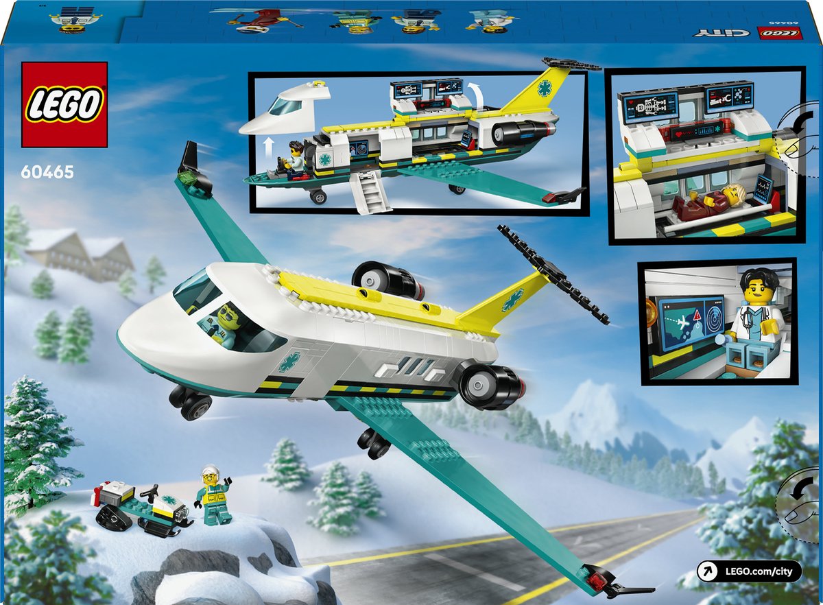 LEGO® City Ambulancevliegtuig, Speelgoedvliegtuig - 60465 — afbeelding 18