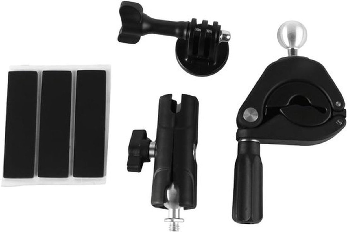 Cameraclip - Montageoplossing - Zwart - Actioncam - Veilige bevestiging - Buitenavonturen - Geschikt voor alle modellen.