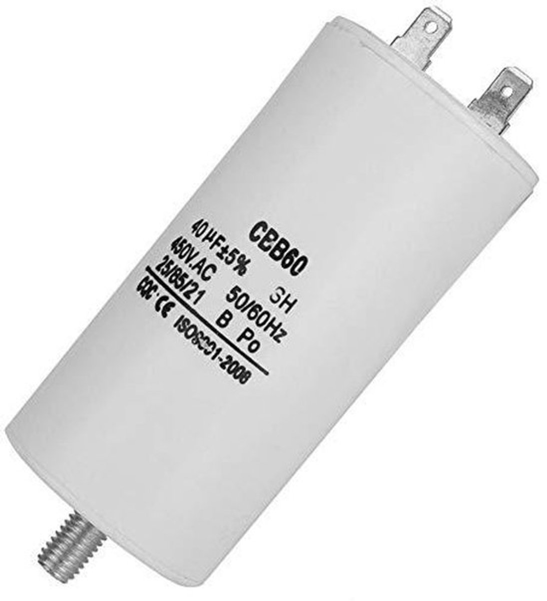 Draai Condensator Motor Start Frequentie- Waterpomp - 450V 40uf - Geschikt voor Wasmachine - Frequentie 50/60Hz - CBB60 - Motor Start - 450V 40uf - Draai Condensator