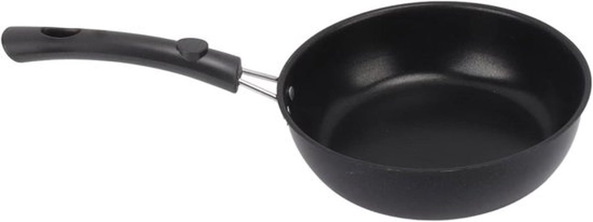 Koekenpan - Antiaanbaklaag - Vaatwasmachinebestendig - 20 cm - Restaurantgebruik - Zwart