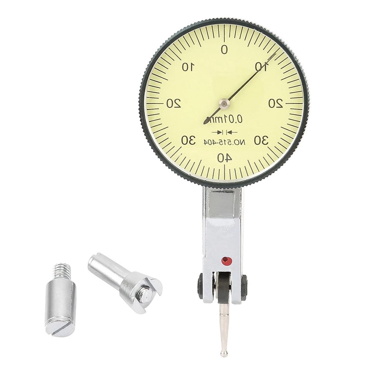 Meetklok Indicator - Precisie Meter - Nauwkeurig Meten - Tungsten Staal - 38mm Diameter - Zilver