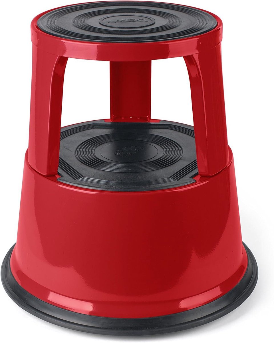 Rolkruk - Opstapje - Veilig Werken - Stevige Standring - 44 cm Hoog - Rood
